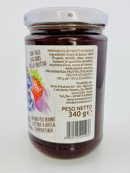 Orto d’Autore Frutti di Bosco PREMIUM dżem włoski owoce leśne 340 g