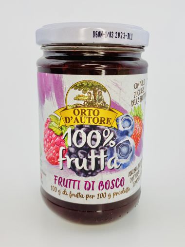 Orto d'Autore Frutti di Bosco PREMIUM Italienische Waldfruchtkonfitüre 340 g