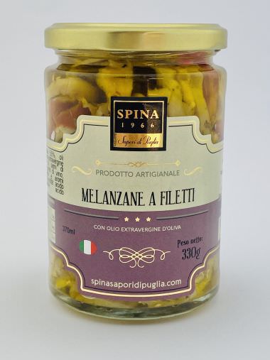 Spina Sapori di Puglia Melanzane a filetti Auberginenscheiben mit nativem Olivenöl extra 330 g