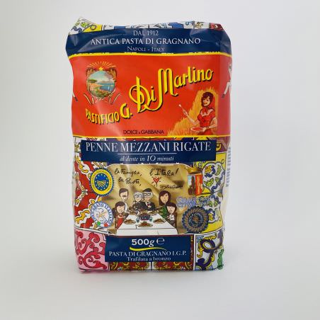 Pasta Penne Mezzani Rigate Pastificio G. Di Martino Dolce Gabbana IGP 500 g.