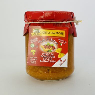 Orto d'Autore Pesto di pomodori secchi&amp;anacardi pesto sonnengetrocknete Tomaten und Cashewnüsse 180g