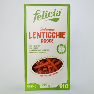Gluten-free lentil pasta Felicia bio Sedanini 250 g