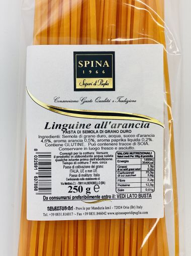 Spina Sapori rzemieślniczy włoski makaron Linguine pomarańczowy 250 g