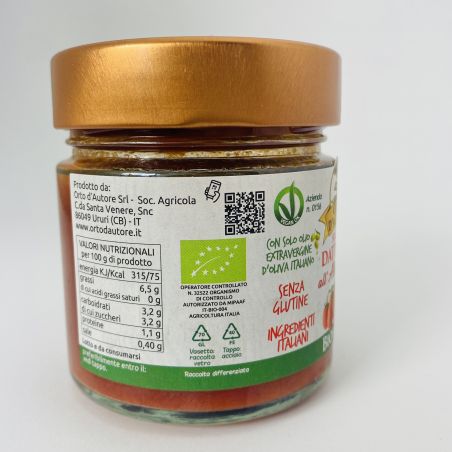Italienische handwerkliche Bio-Sauce Arrabbiata Orto d'Autore 180g